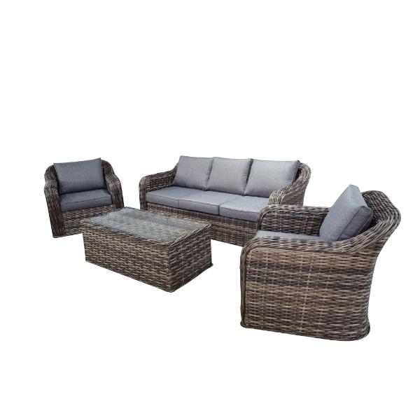 Kaia 4 Piece Rattan Outdoor Furniture Sofa Set