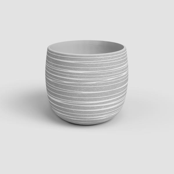 Artevasi Doris Ceramic Pot 25Cm Grey