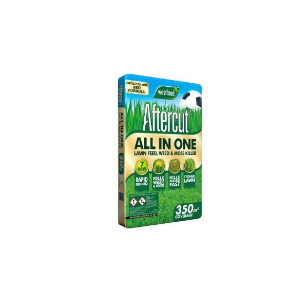 Westland Aftercut All in One Lawn Weed Feed & Moss Killer 350m2 Coverage Bag
