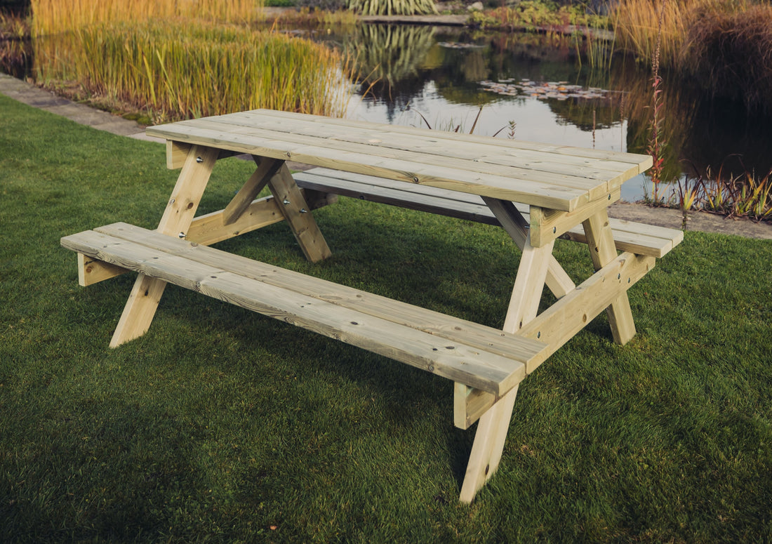 Traditional Wooden Picnic Table 1795mm