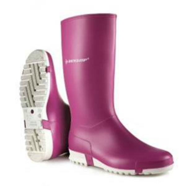 Dunlop Ladies Wellington Pink/White