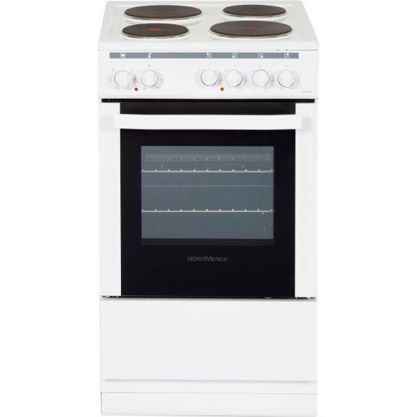 NordMende F/S 50cm Single Cavity Electric Static Cooker with Solid Plates White A Rated