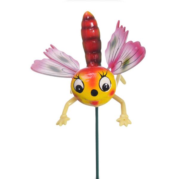 Butterfly Dragonfly And Bee Assotred Garden Decoration On Metal Stick 3 Assorted