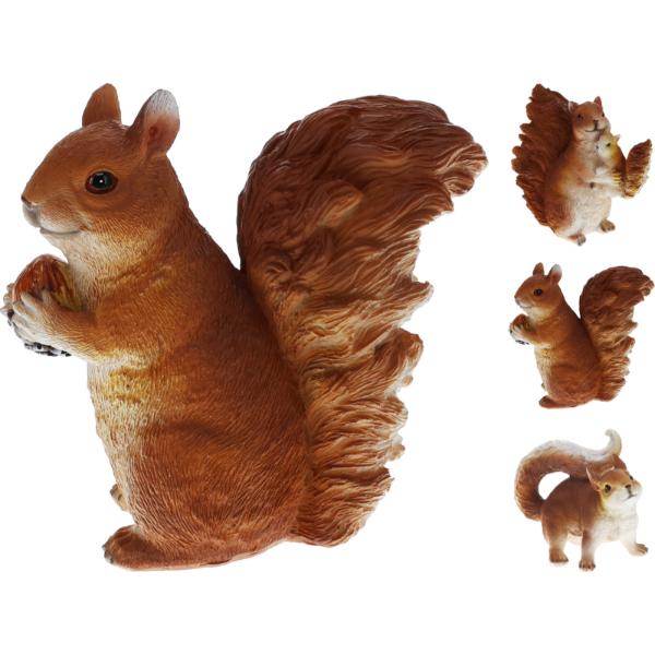 Squirrel Poylstone Outdoor Decoration 16X7.5X14.5cm 3 Assorted Designs