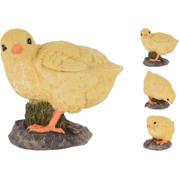 Chicken Polyresin Outdoor Decoration 125X83X9mm In 3 Assorted Designs