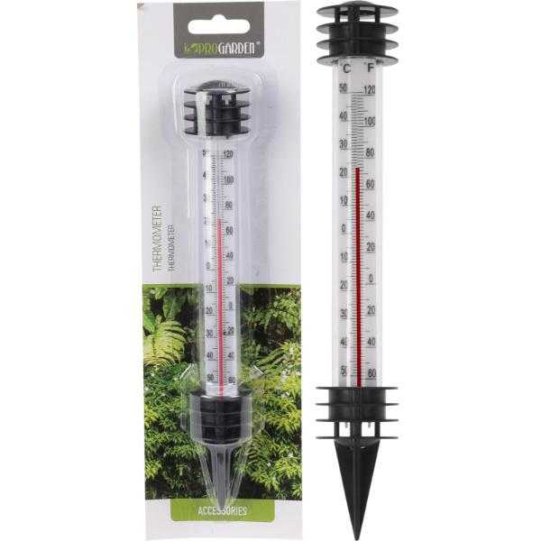 Outdoor Black Garden Thermometer 35X230mm