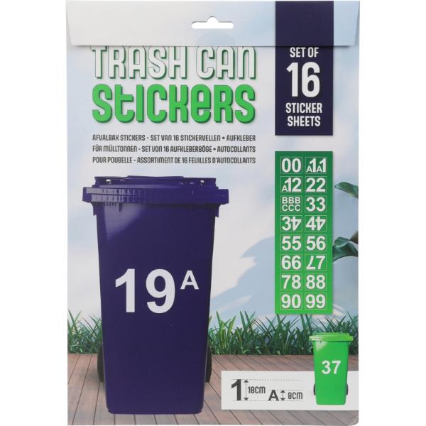 Wheelie Bin Stickers 16 Pieces