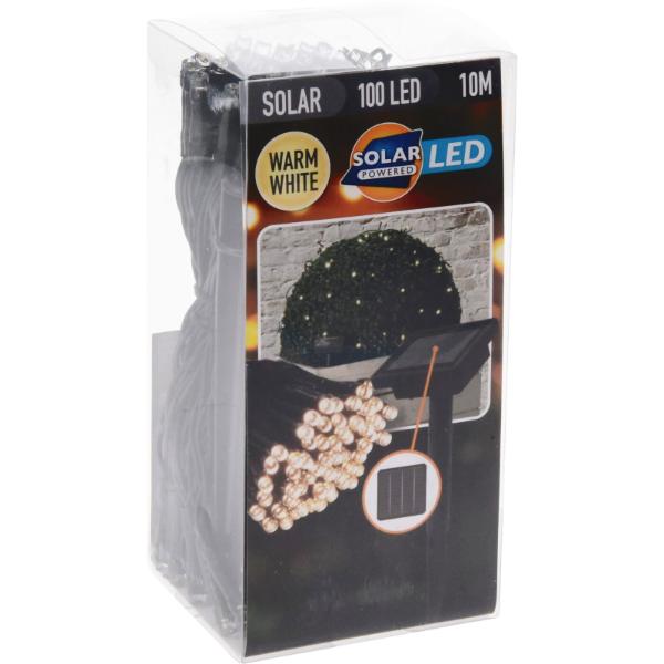 100 Bulb Solar LED Garden String Lights Warm White