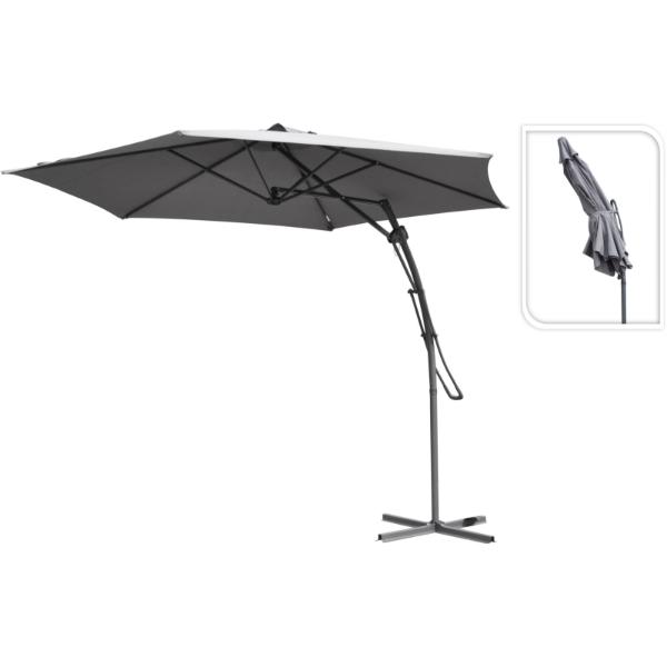 Hanging Push Up Cantilever Grey Parasol/Umbrella Diameter 380cm