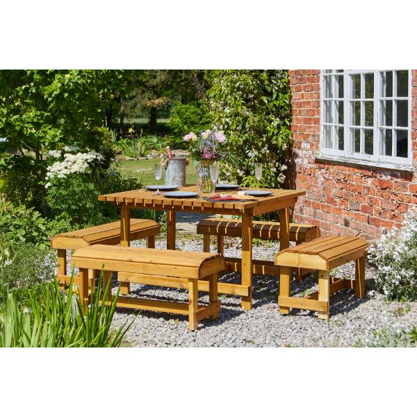 Tom Chambers Coxwald Wooden Table &amp; Bench Set