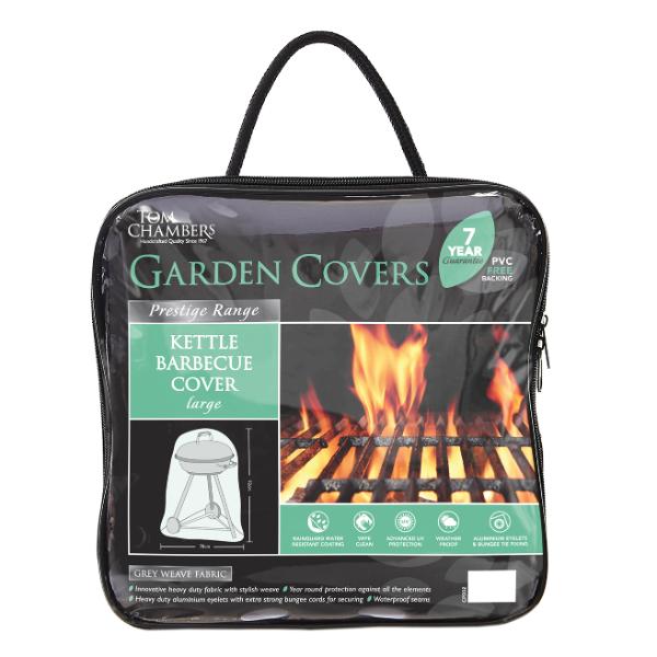 Tom Chambers Prestige Grey Kettle Barbeque Cover W78xH92cm