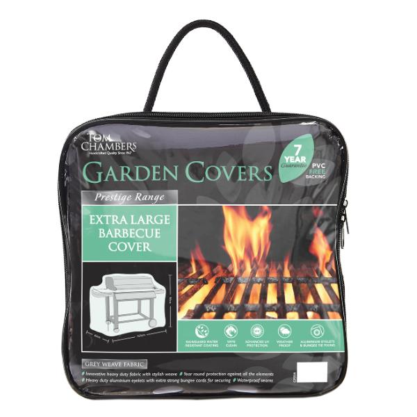 Tom Chambers Prestige Grey Extra Large Barbeque Cover H 84cm x D 48cm x W 21cm