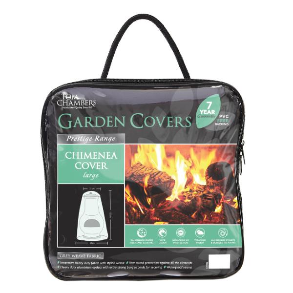 Tom Chambers Prestige Grey Large Chimenea CoverH 122cm x D 61cm x W 21cm