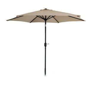 2.7M Aluminium Parasol With Crank - Charcoal Grey