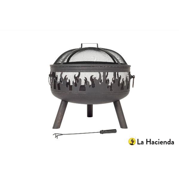 La Hacienda Wildfire Steel Firebowl With Grill