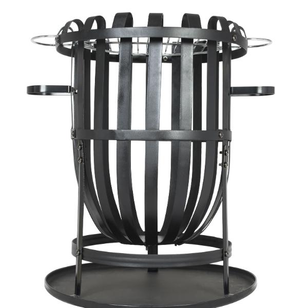 La Hacienda Vancouver Steel Firebasket With Grill