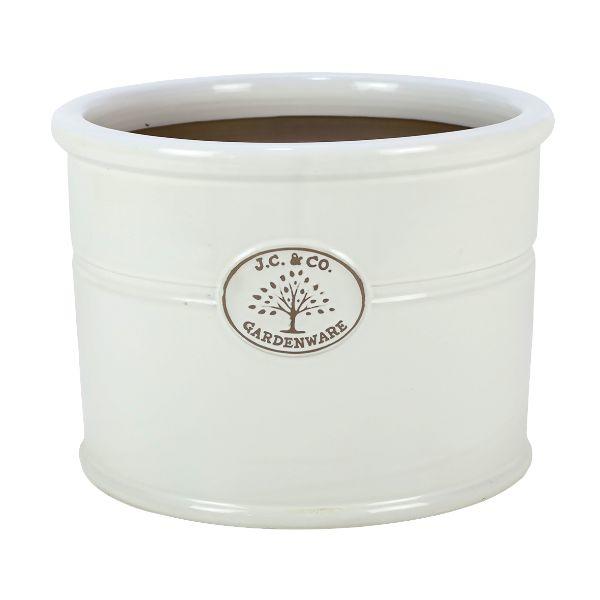 Apta JC & CO White Glazed Cylinder 37cm