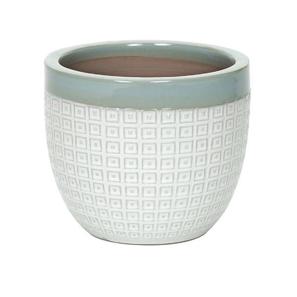 Apta LA Pelham Planter 20cm (Duck Egg-White/White-Duck Egg/White-Steel)