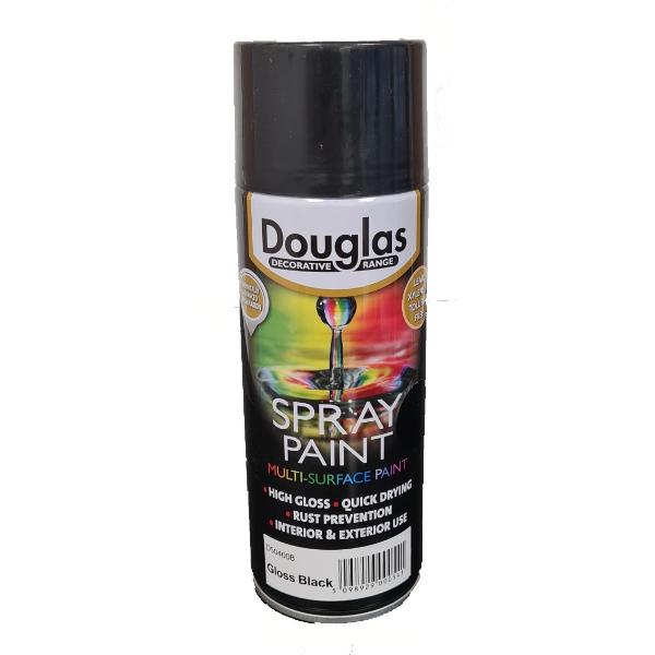 Multi Surface Spray Paint 400ml Gloss Black