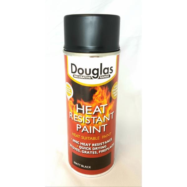 400ml Hi Temperature Matt Black Paint Spray BBQ Stove Heat Resistant Up To 600°C