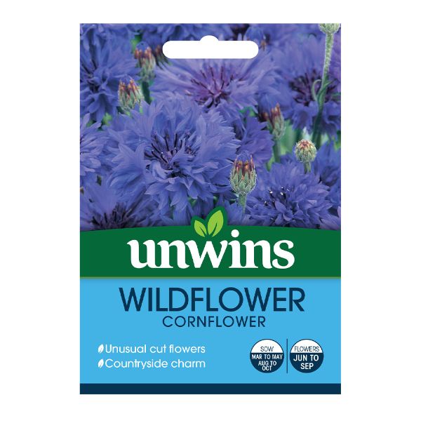 Unwins Seed Packet Wildflower Cornflower
