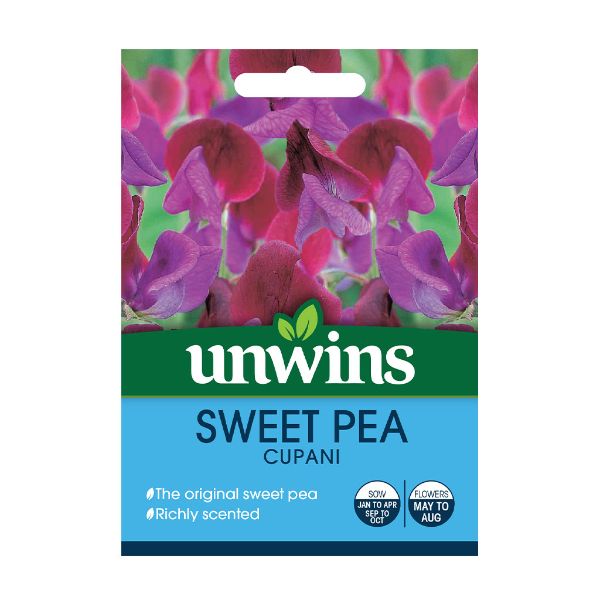 Unwins Seed Packet Sweet Pea Cupani