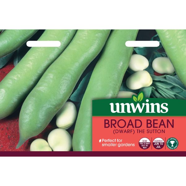 Unwins Seed Packet Broad Bean Dwarf The Sutton