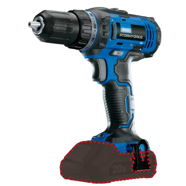 Draper Storm Force 20V Drill Driver - Bare