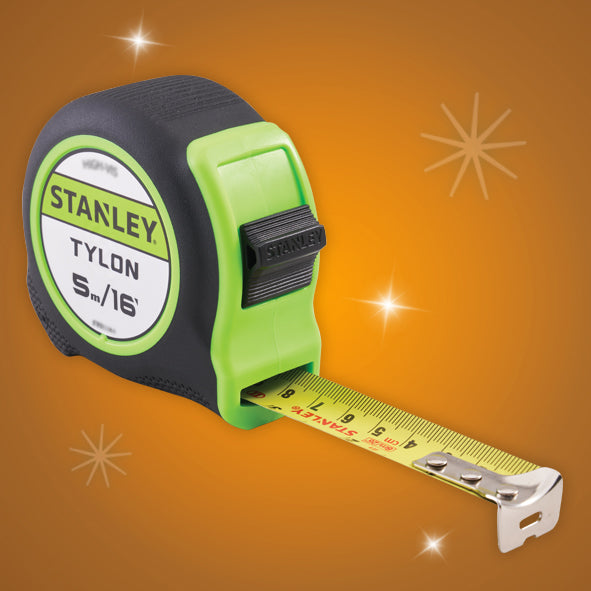 Stanley Hi-Vis Tylon Tape (5M/16Ft)