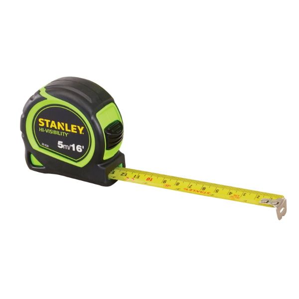 Stanley Hi-Vis Tylon Tape (5M/16Ft)