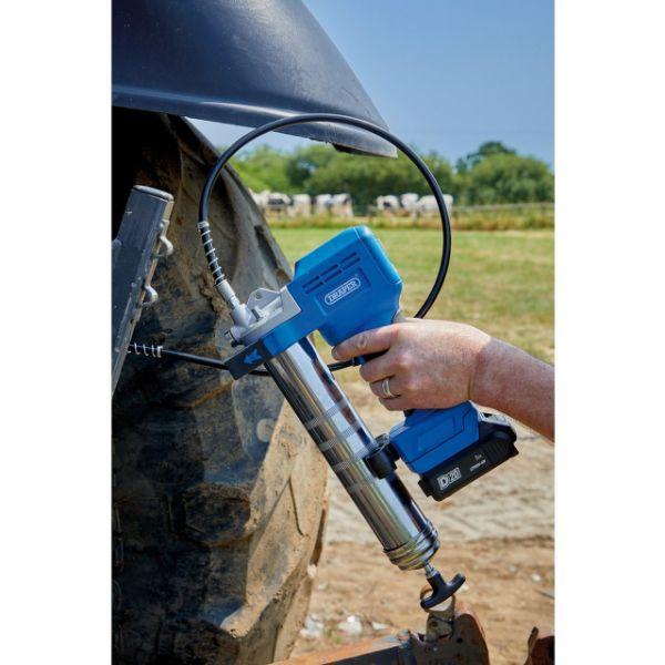 Draper D20 20V Cordless Grease Gun Kit with 1 x 2.0Ah Battery & 1 x Charger