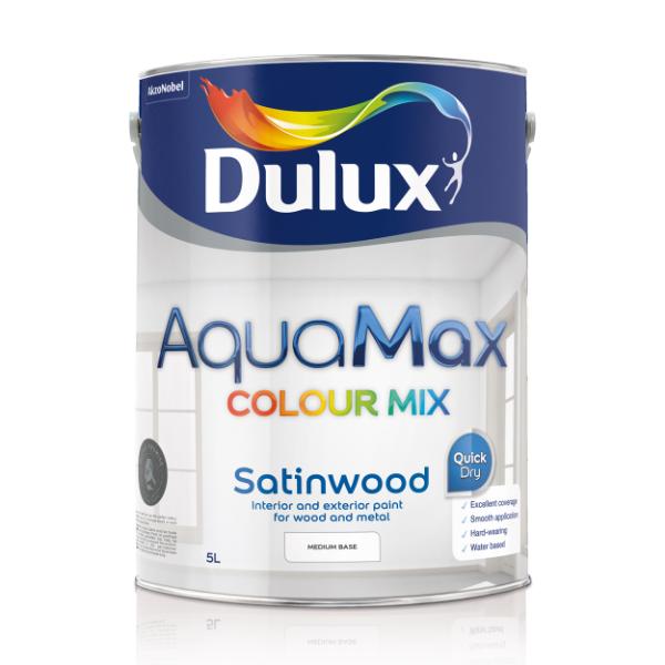 Dulux Aquamax Satinwood Medium Base 5L