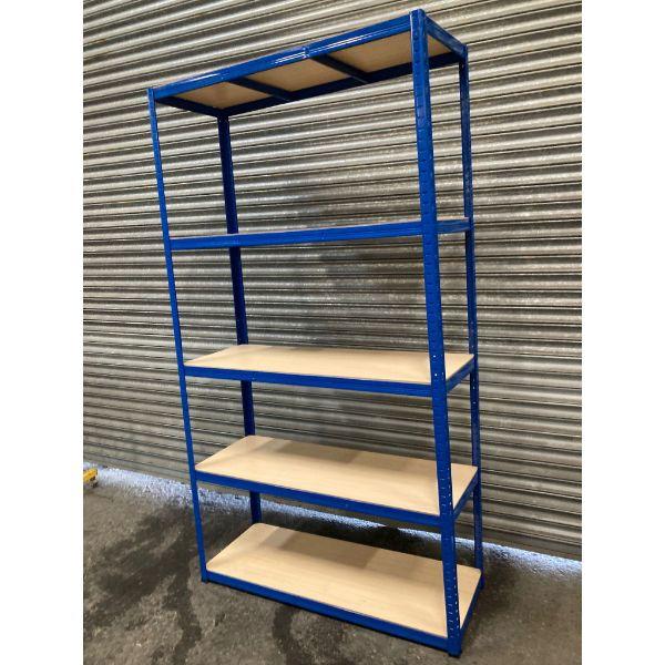 Excel 2.2M Blue Boltless Shelving Unit 5 Tier 265KG Per Shelf
