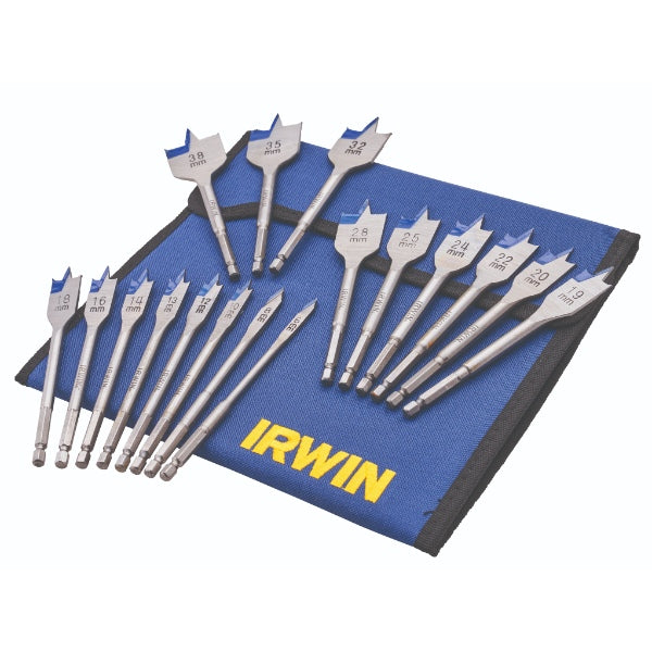 Irwin 17 Piece Flat Wood Bit Set