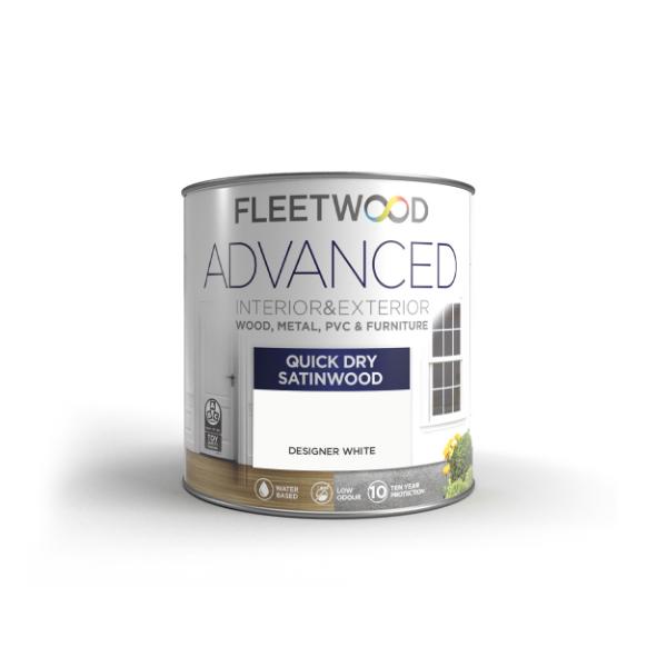 750ml Advanced Quick Dry Interior/ Exterior Satinwood Designer White