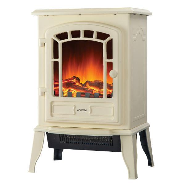 Warmlite 2Kw LED Stove Fire Cream