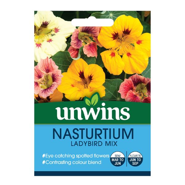 Unwins Seed Packet Nasturtium Ladybird Mix