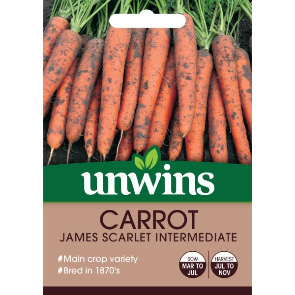 Unwins Seed Packet Carrot James Scarlet Intermediate