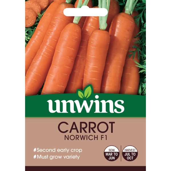 Unwins Seed Packet Carrot Norwich F1