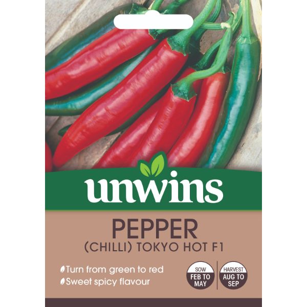 Unwins Seed Packet Pepper (Chilli) Tokyo Hot F1
