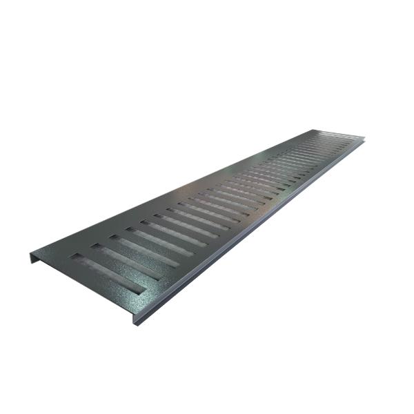 Satus Fence Gate Trellis Panel Vertical Lines 1100mm Merlin Grey