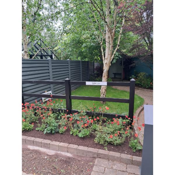 Satus Fence Post & Rail Fence Rail 2400mm X 48.5mm X 100mm Matt Black