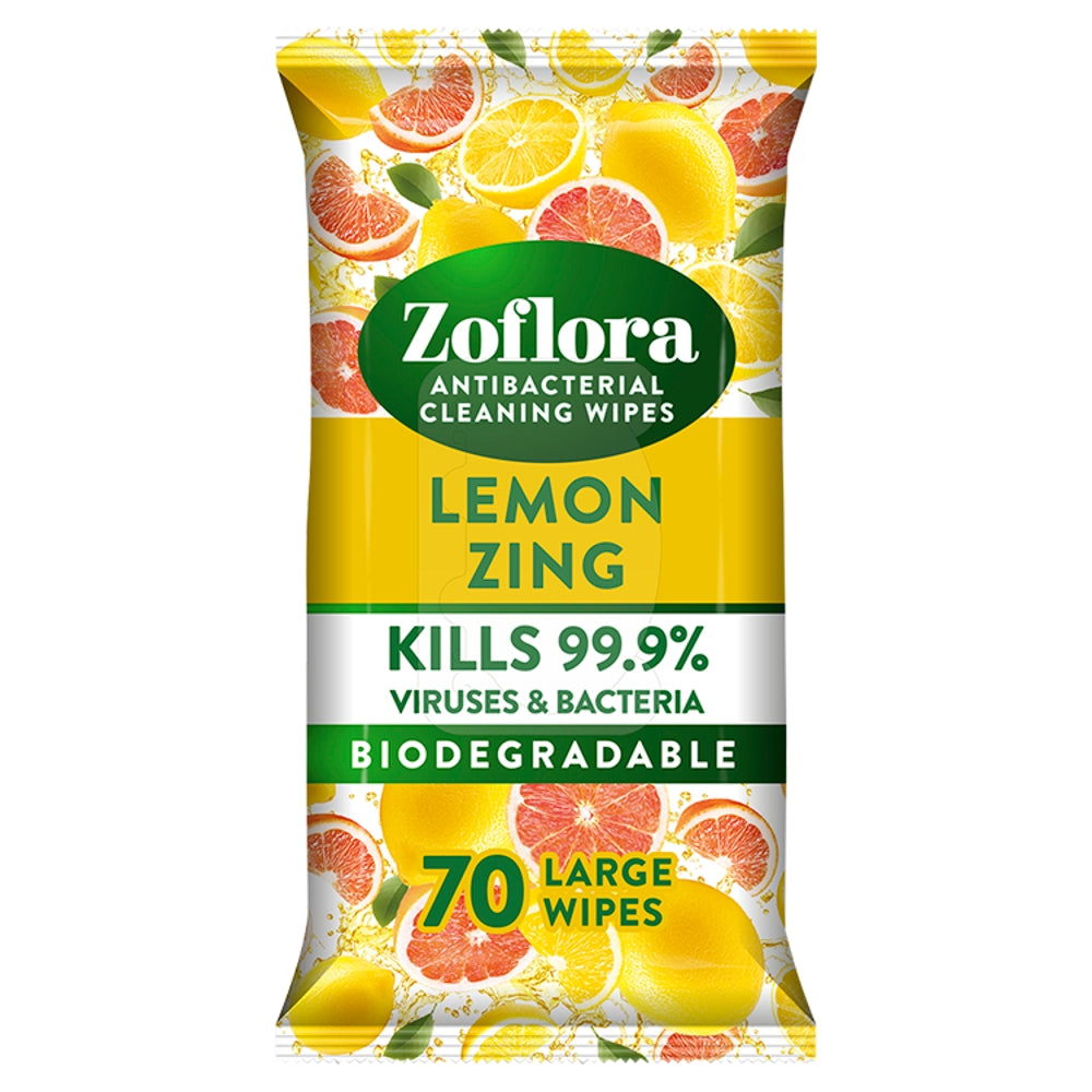 Zoflora Lemon Zing 70 Wipes