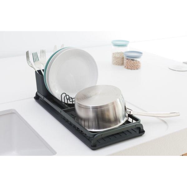 Brabantia Compact Dish Drying Rack Dark Grey