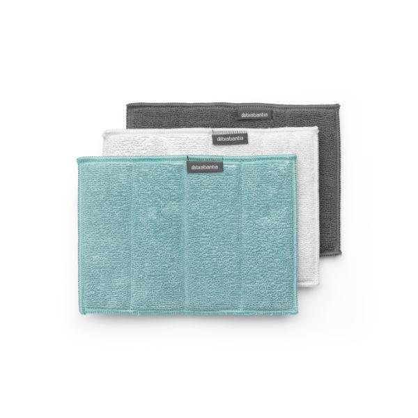 Brabantia Microfiber Cleaning Pads, set of 3 Assorted