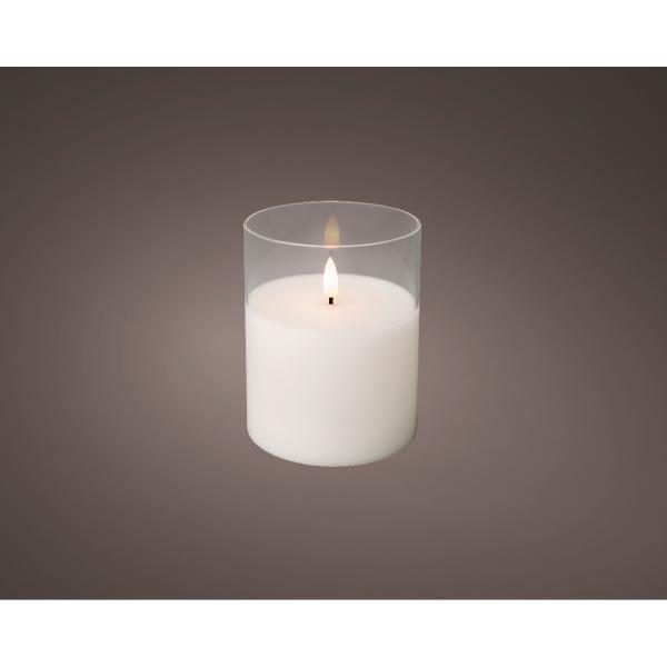 Candle LED in Clear Glass 13cm