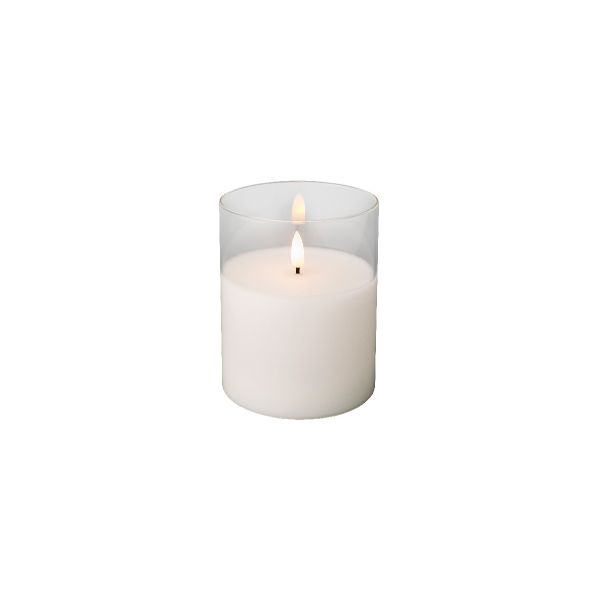 Candle LED in Clear Glass 13cm