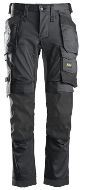 Snickers Allround Work Stretch Trousers Holster Pocket Slim Fit Black W 35 & L 32