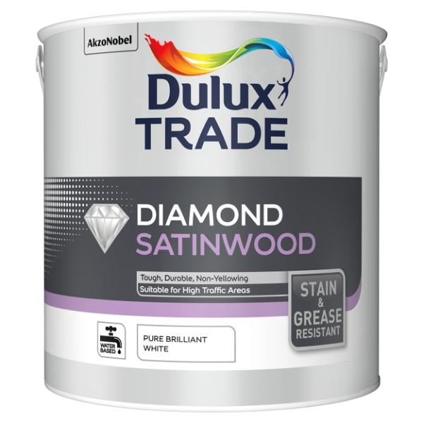 Dulux Trade Diamond Satinwood Pure Brilliant White 2.5L