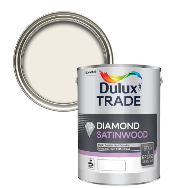 Dulux Trade Diamond Satinwood Pure Brilliant White 5L